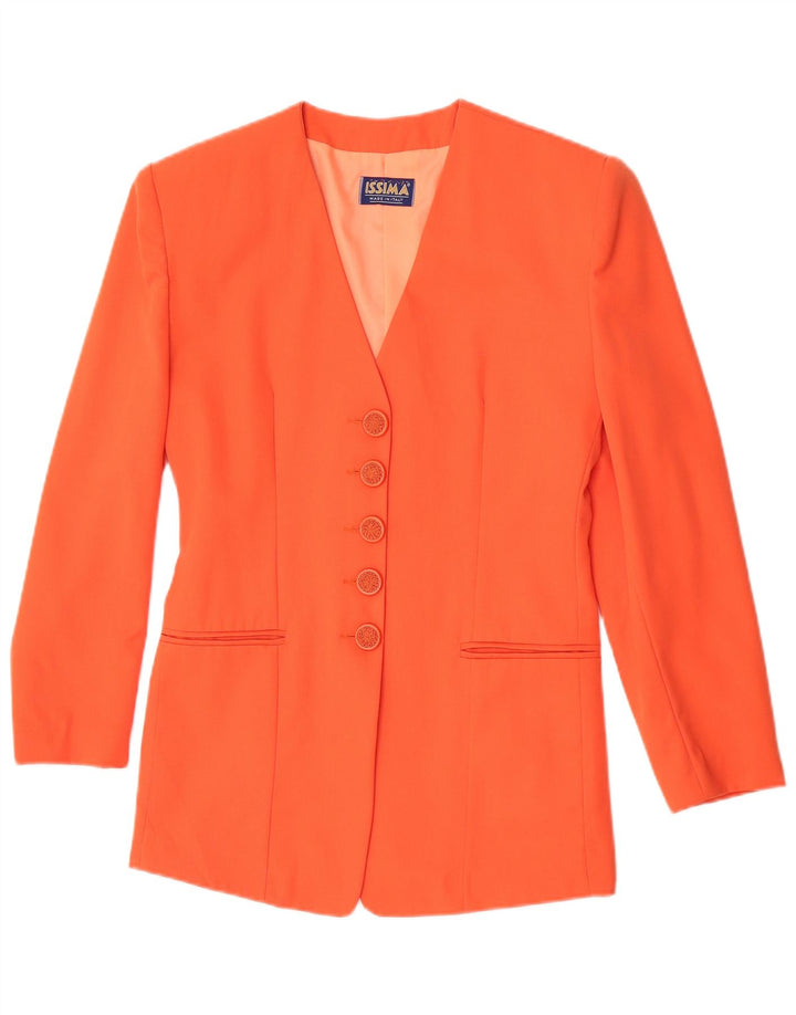 Issima Veste blazer à 5 boutons pour femme UK 12 Orange moyen