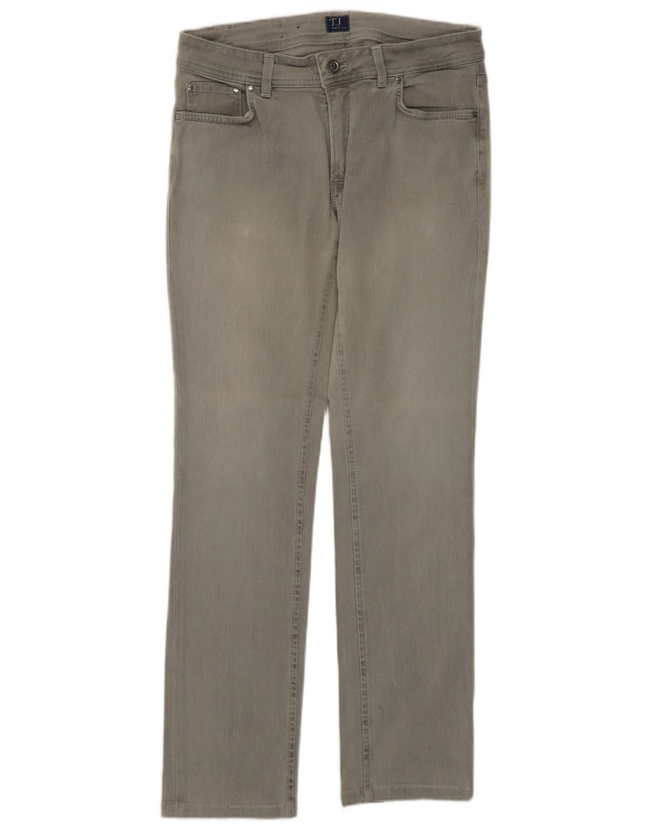 TRUSSARDI Womens Straight Jeans W28 L30 Grey Cotton