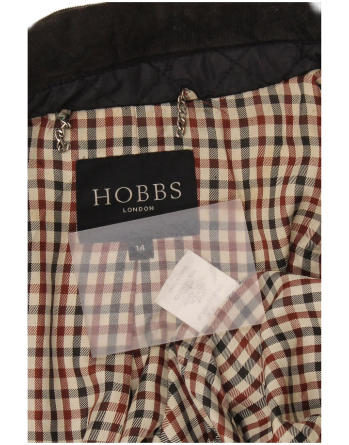 Hobbs Veste matelassée matelassée pour femme UK 14 Medium Black Nylon