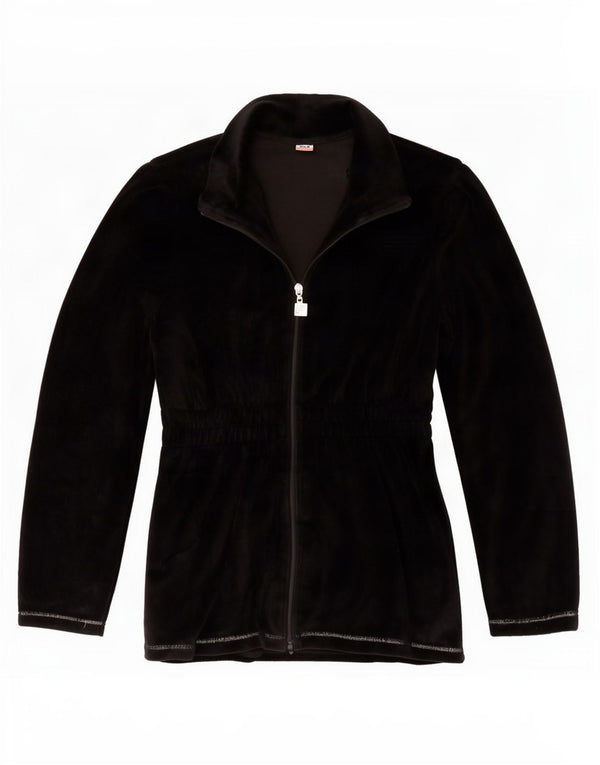 Fila Veste de survêtement en velours pour femme UK 12 Medium Noir