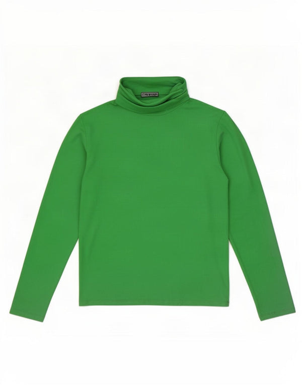 Zara Womens Top Long Sleeve UK 14 Large Green