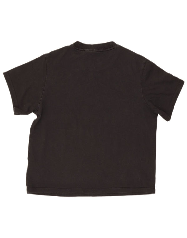 Adidas T-shirt surdimensionné pour femme UK 10 Petit coton noir