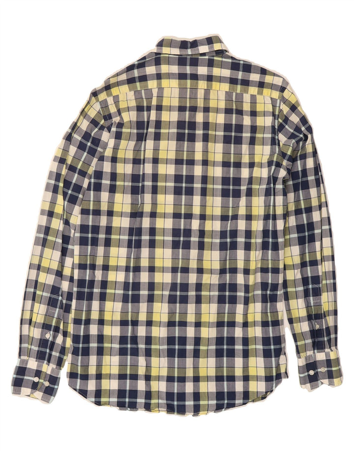 MASSIMO DUTTI Mens Casual Fit Shirt Small Navy Blue Check Cotton Vintage Massimo Dutti and Second-Hand Massimo Dutti from Messina Hembry 