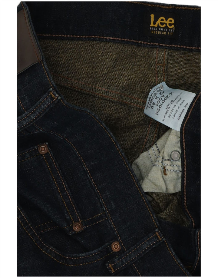Lee Jean droit coupe droite W42 L29 bleu marine en coton pour homme
