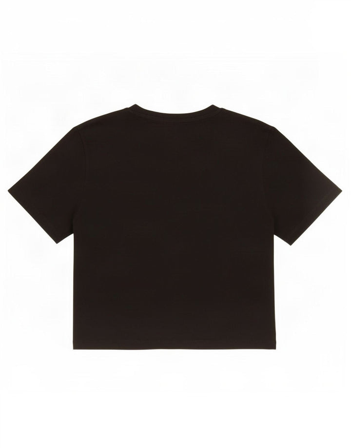 Zara T-shirt court pour femme UK 12 Noir moyen