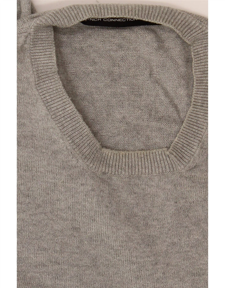 FRENCH CONNECTION Pull Col Rond Homme Gris Moyen Coton