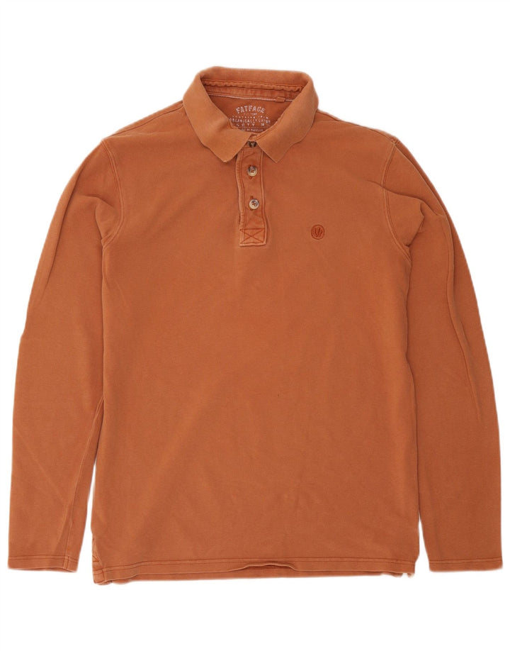 Fat Face Polo à manches longues pour homme Petit marron