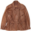 Veste en cuir surdimensionnée femme vintage UK 18 XL Cuir Marron