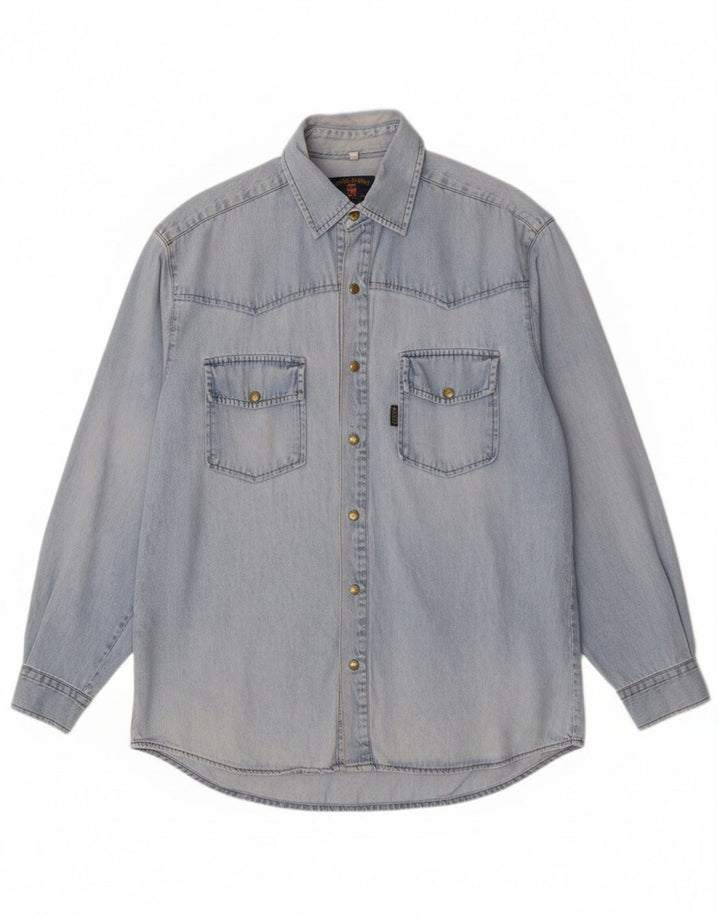 Armata Di Mare Chemise En Jean Bleu Moyen Coton Homme