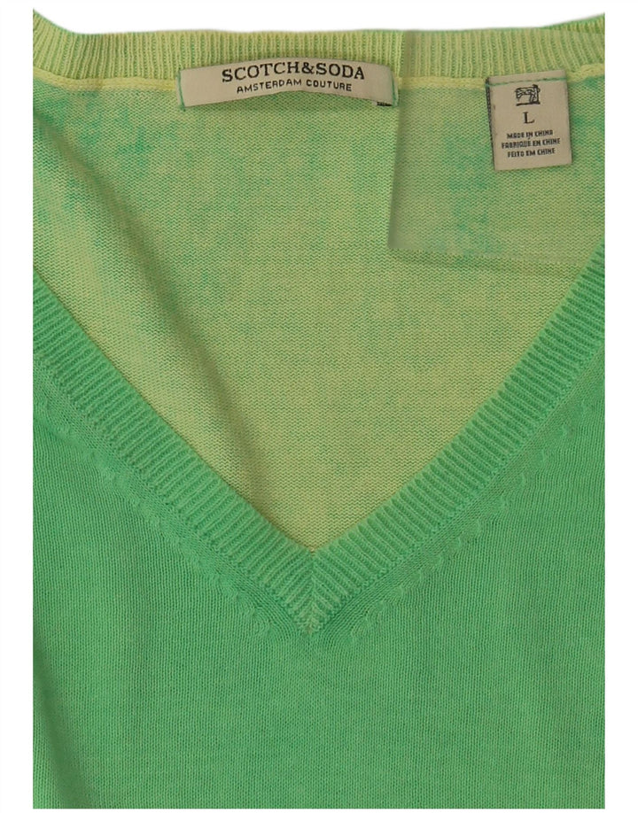 SCOTCH & SODA Pull Col V Homme Vert Taille L