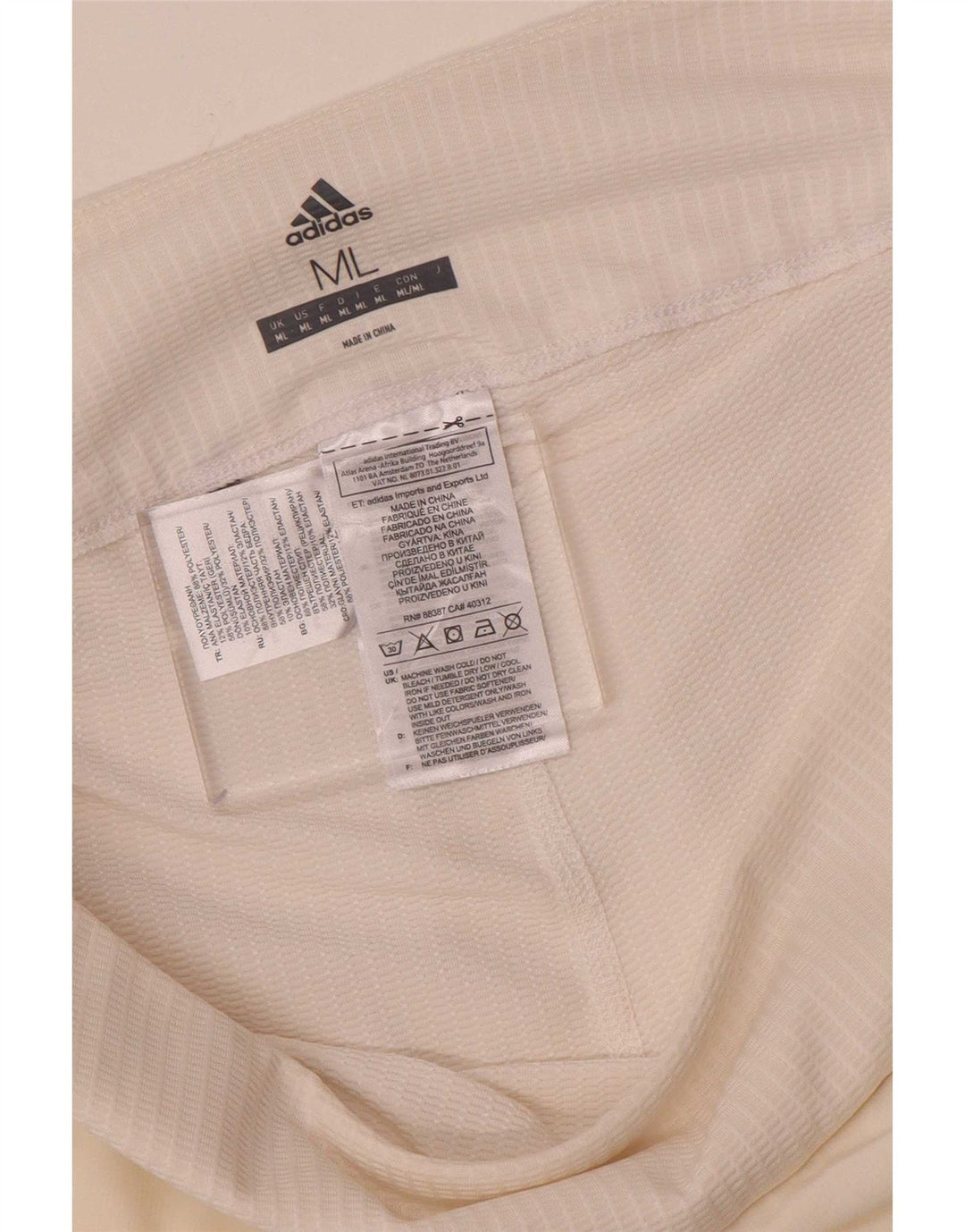 Adidas Jupe-short pour femme UK 14 Medium Blanc Polyester