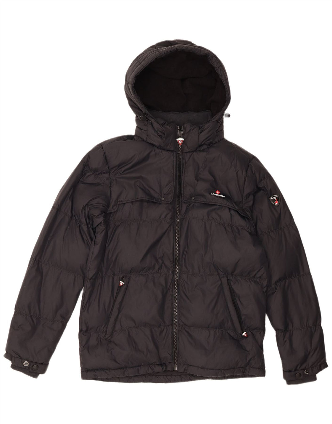 veste rembourrée à capuche vintage pour hommes UK 36 Petit polyamide bleu marine
