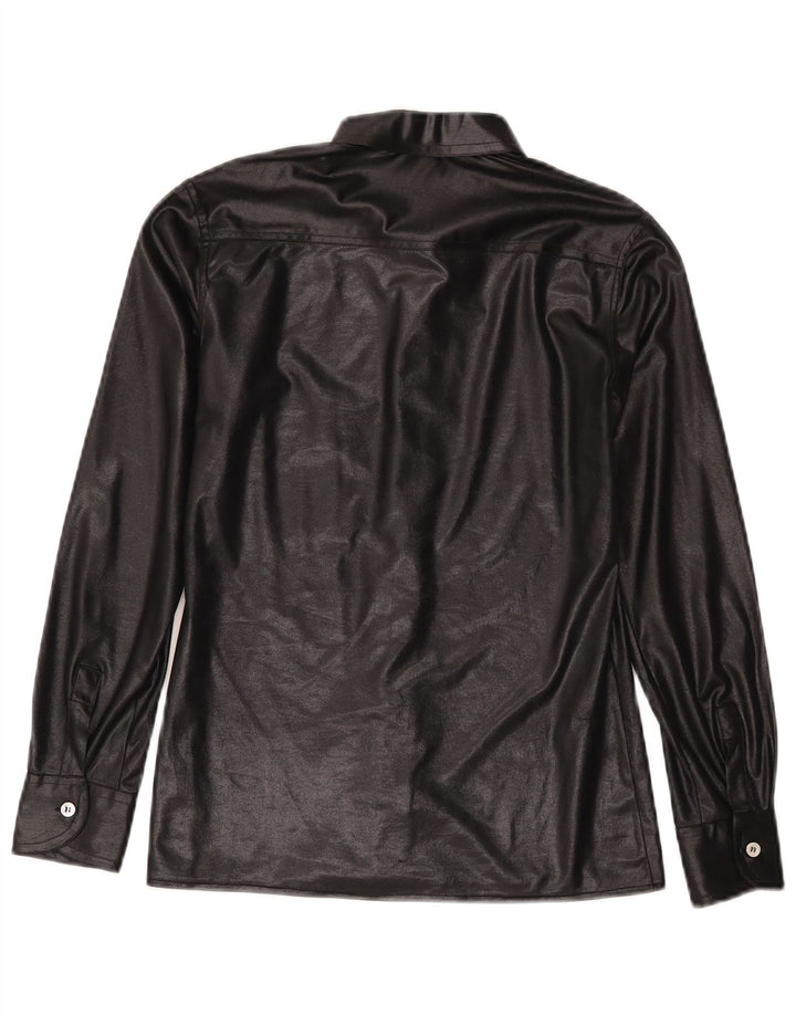 Fascino Chemise en cuir pour femme IT 46 Large Noir
