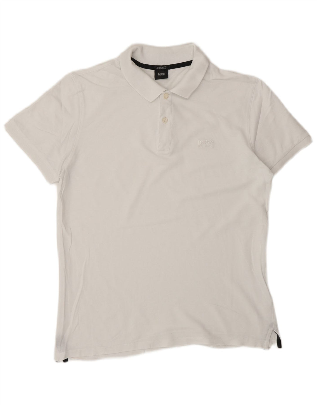 HUGO BOSS Polo Regular Fit Homme Blanc Petit