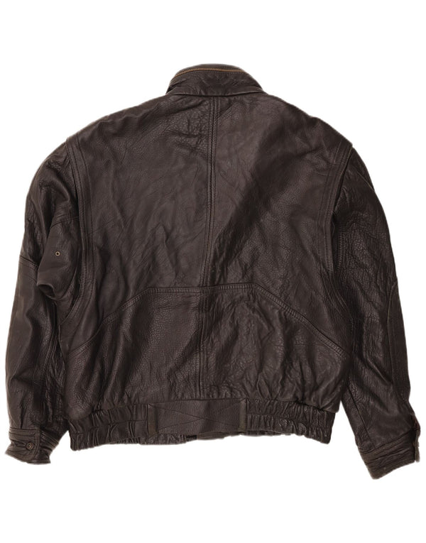 Veste en cuir homme vintage IT 56 3XL Cuir noir