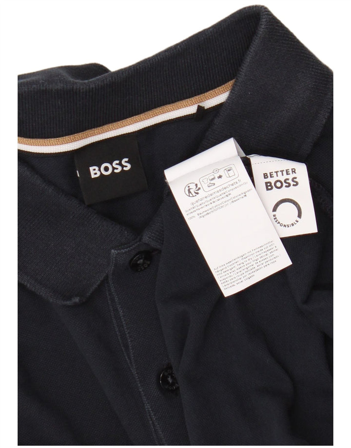 Hugo Boss Polo Homme Bleu Marine Moyen Coton