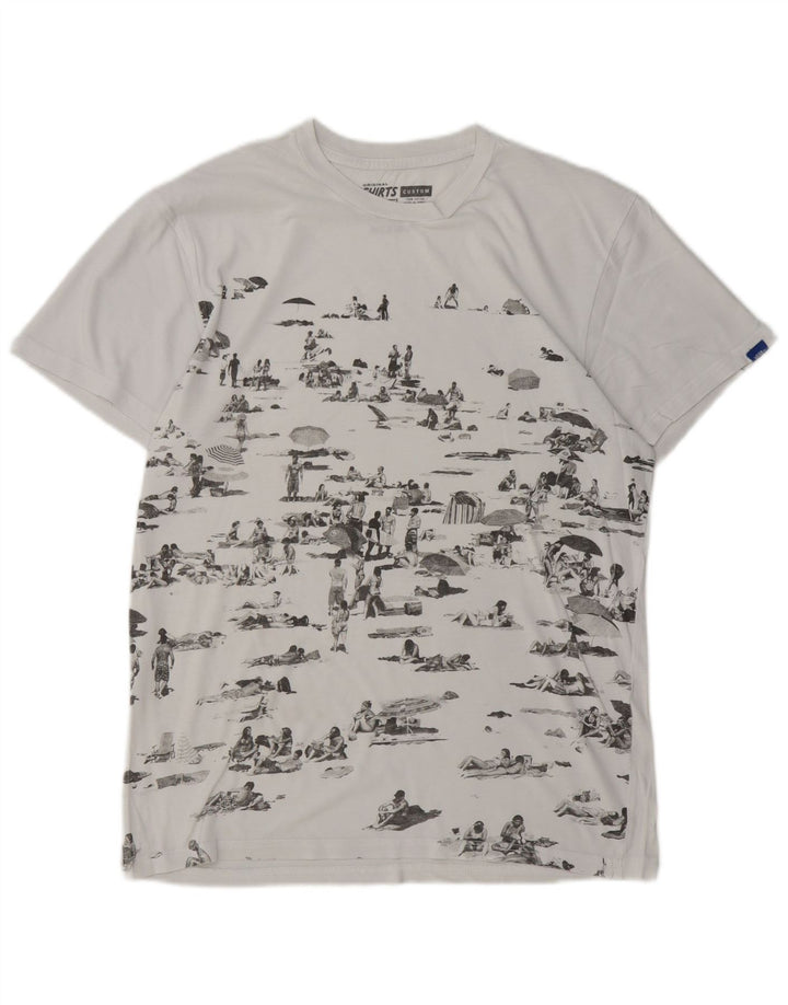 Vans T-shirt graphique ajusté sur mesure pour homme en coton blanc moyen