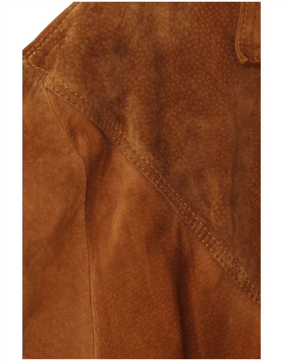 VINTAGE Veste blazer en daim à 3 boutons pour homme UK 42 XL Marron