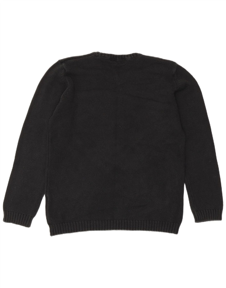 Marks & Spencer Pull surdimensionné à col rond pour femme UK 10 Petit Noir