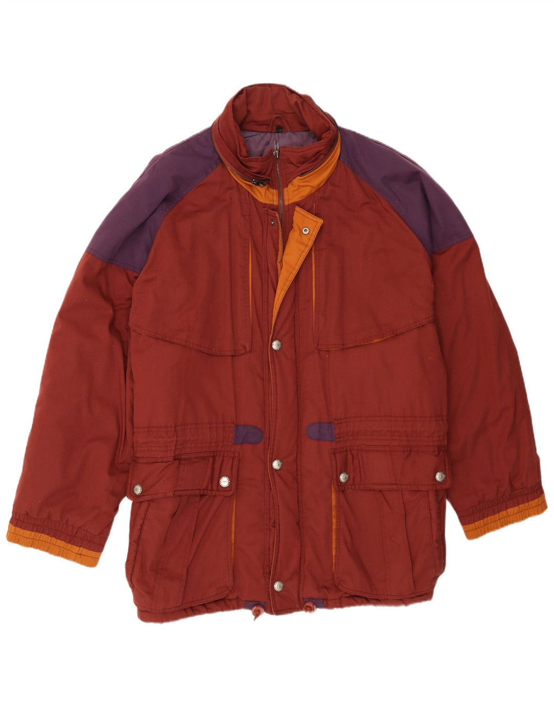 Veste coupe-vent vintage pour hommes UK 42 XL Maroon Colourblock