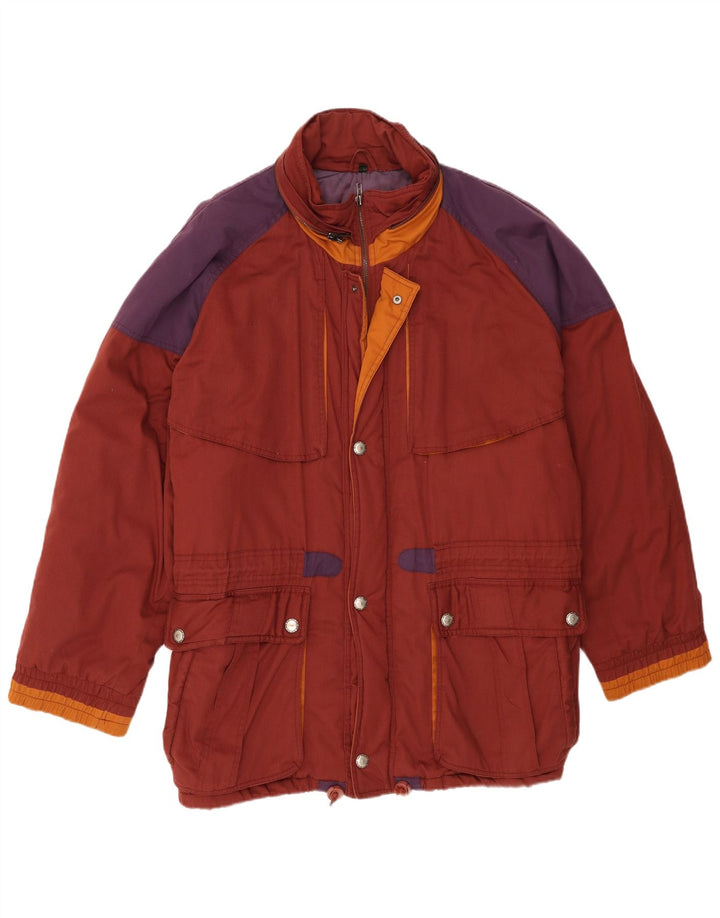 Veste coupe-vent vintage pour hommes UK 42 XL Maroon Colourblock