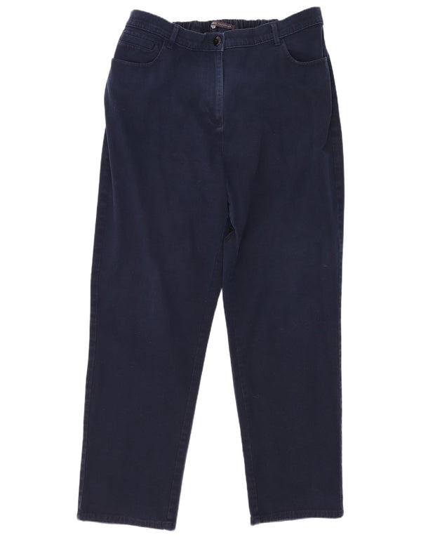 Marks & Spencer Pantalon décontracté fuselé pour femme UK 20 2XL W36 L28 Bleu marine