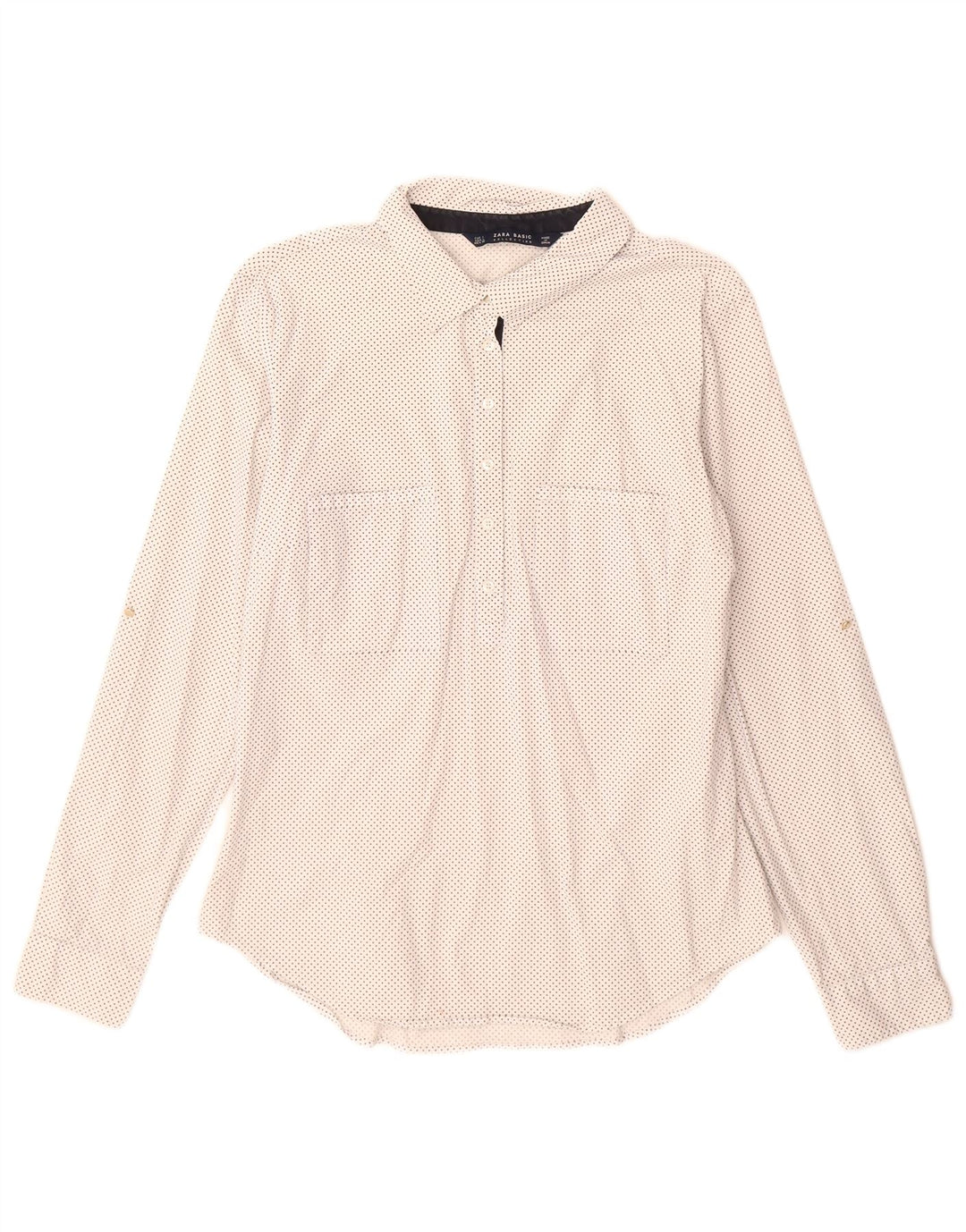 Zara Chemise Pull Femme UK 14 Large Blanc Taché
