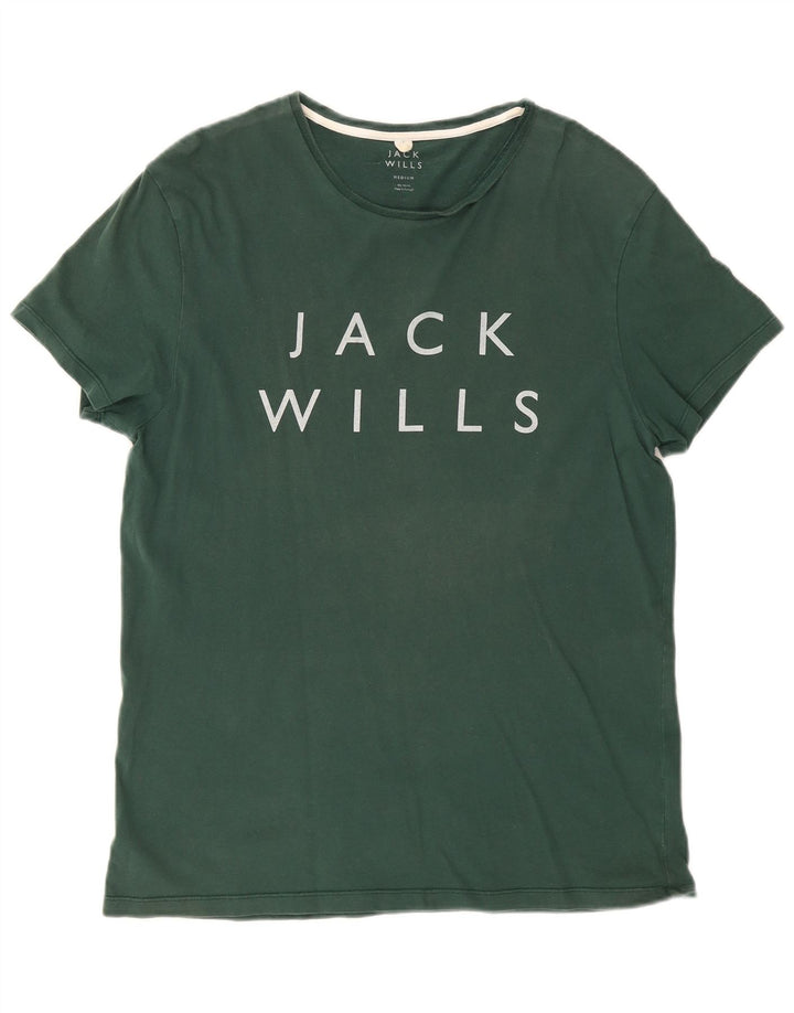 Jack Wills T-Shirt Graphique Homme Vert Moyen Coton