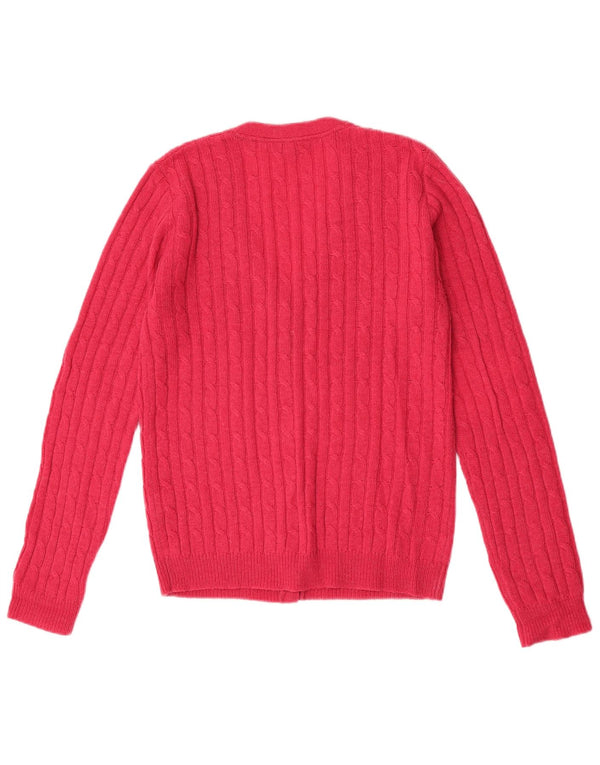 Crew Clothing Pull Cardigan pour Femme UK 14 Grand Acrylique Rose