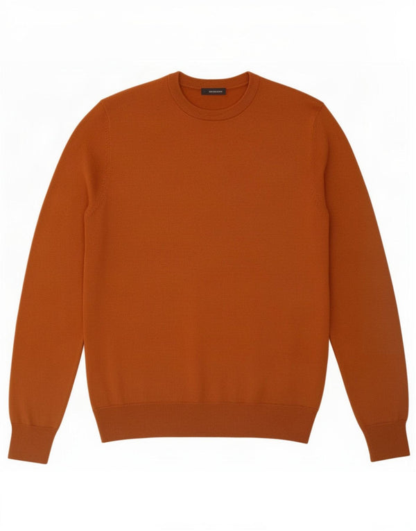 Marks & Spencer Pull à col rond pour homme en coton marron Taille L
