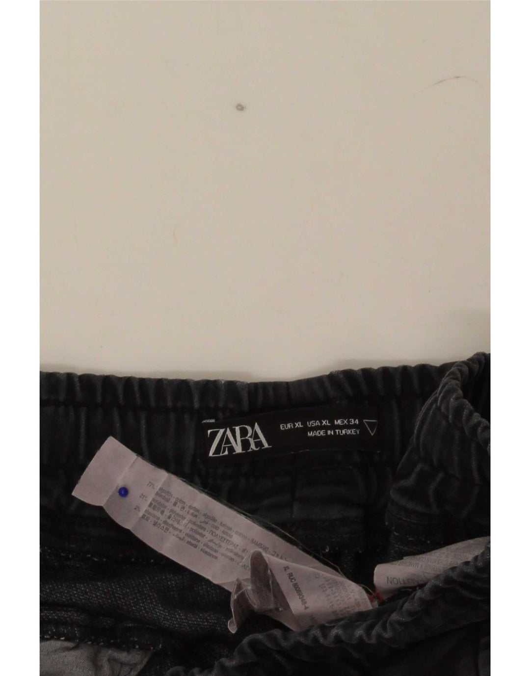 Zara Short Chino Homme XL W34 Gris Coton
