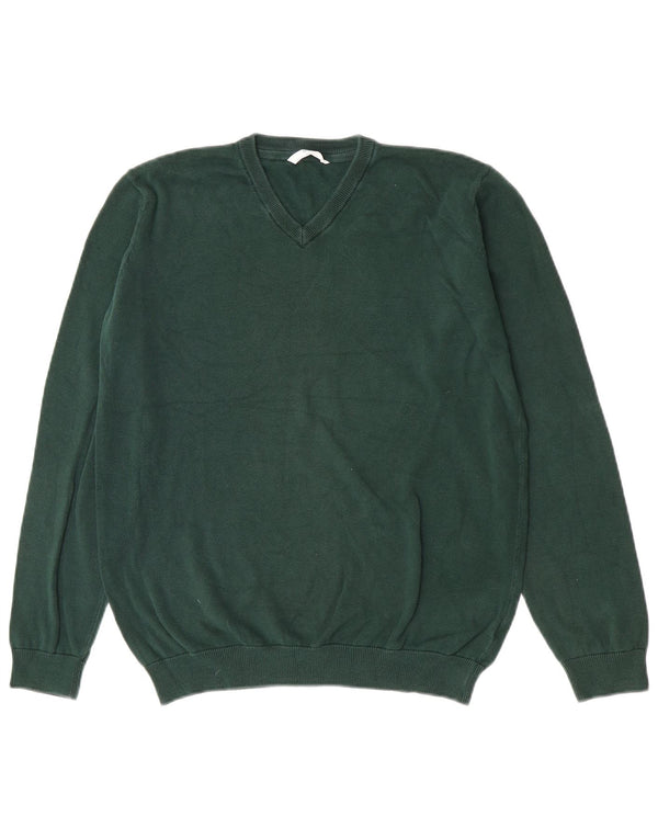 Marks & Spencer Pull col V garçon 15-16 ans Vert Coton