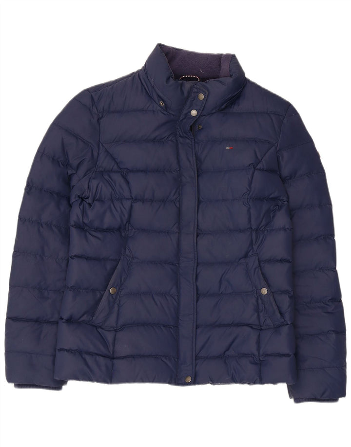 Tommy Hilfiger Veste matelassée pour femme UK 16 Large Bleu marine Polyester