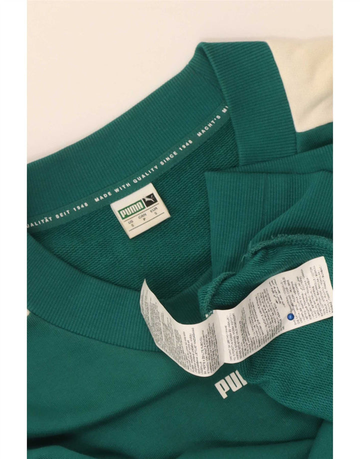 Puma Pull-over en coton color block pour homme, petit, vert