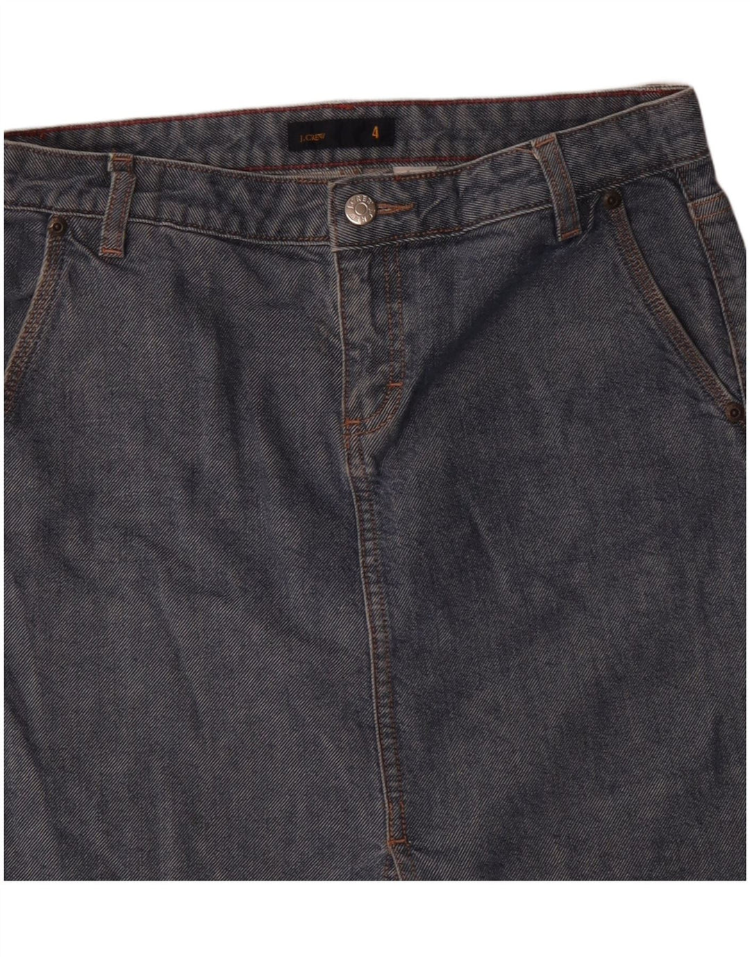 J. CREW Jupe en jean pour femme US 4 Small W30 Bleu Coton