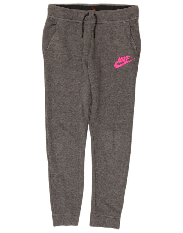 Nike Pantalon de survêtement graphique pour fille 13-14 ans XL Gris Coton