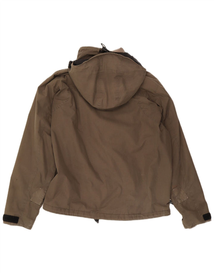 Jack Wolfskin Veste coupe-vent à capuche pour homme UK 36/38 Beige moyen