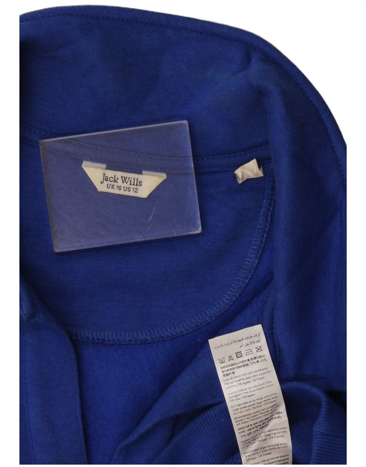 Jack Wills Sweat-shirt court surdimensionné pour femme UK 16 Large Bleu