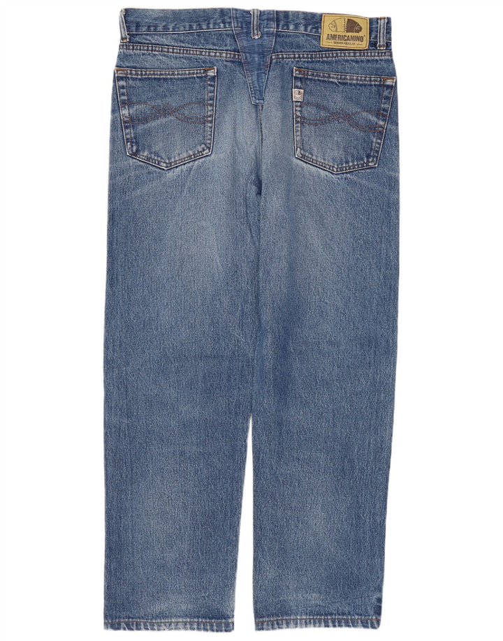 AMERICANINO Jean Droit Homme W34 L28 Bleu
