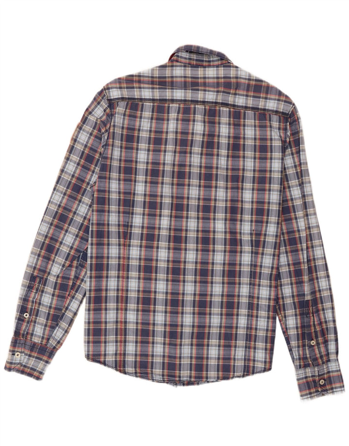 Napapijri Chemise Homme Grand Carreau Bleu Coton