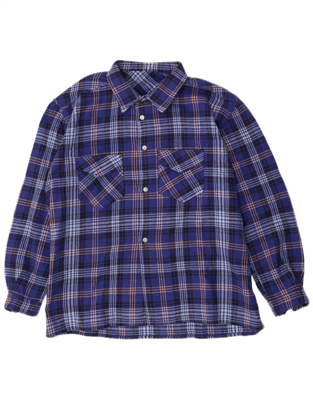 chemise en flanelle homme vintage XL Blue Check