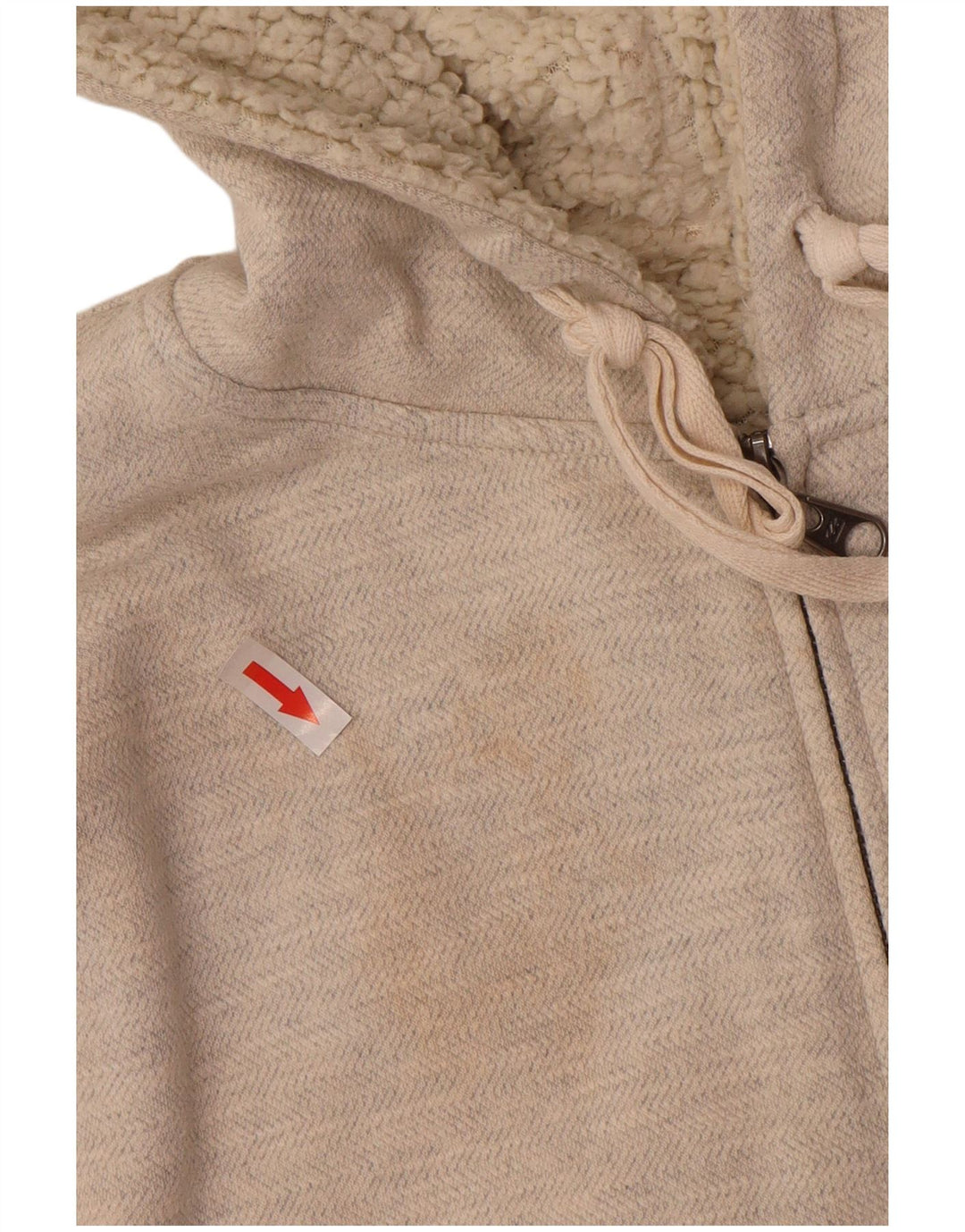 BILLABONG Pull à capuche zippé pour femme UK 8 Small Gris Colorblock