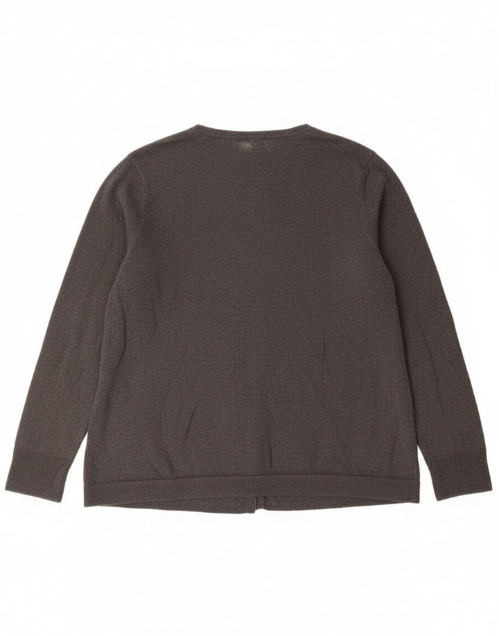 Eddie Bauer Cardigan pour femme UK 20 2XL Gris Coton