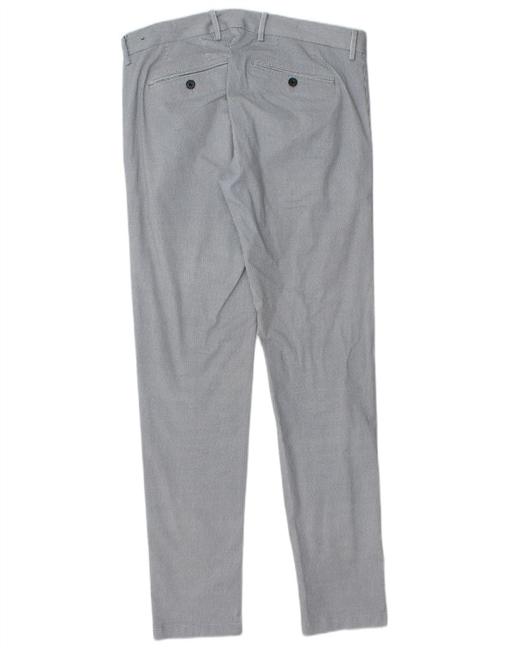 Gutteridge Pantalon de costume skinny pour homme IT 46 Small W32 L32 Bleu pied-de-poule