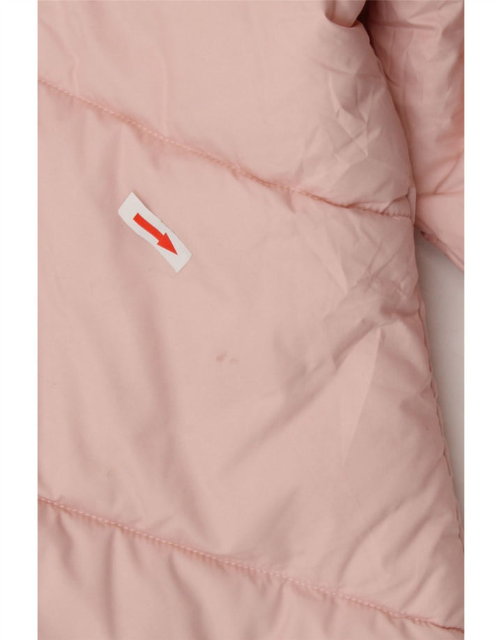 Puma Veste matelassée à capuche pour femme UK 14 Rose moyen Polyester