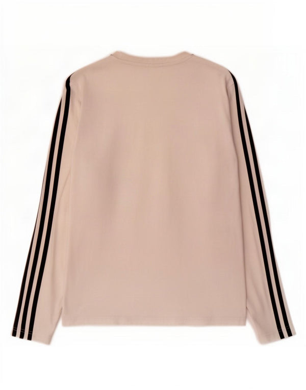 Adidas Haut à manches longues pour femme UK 8/10 Petit Blanc Coton