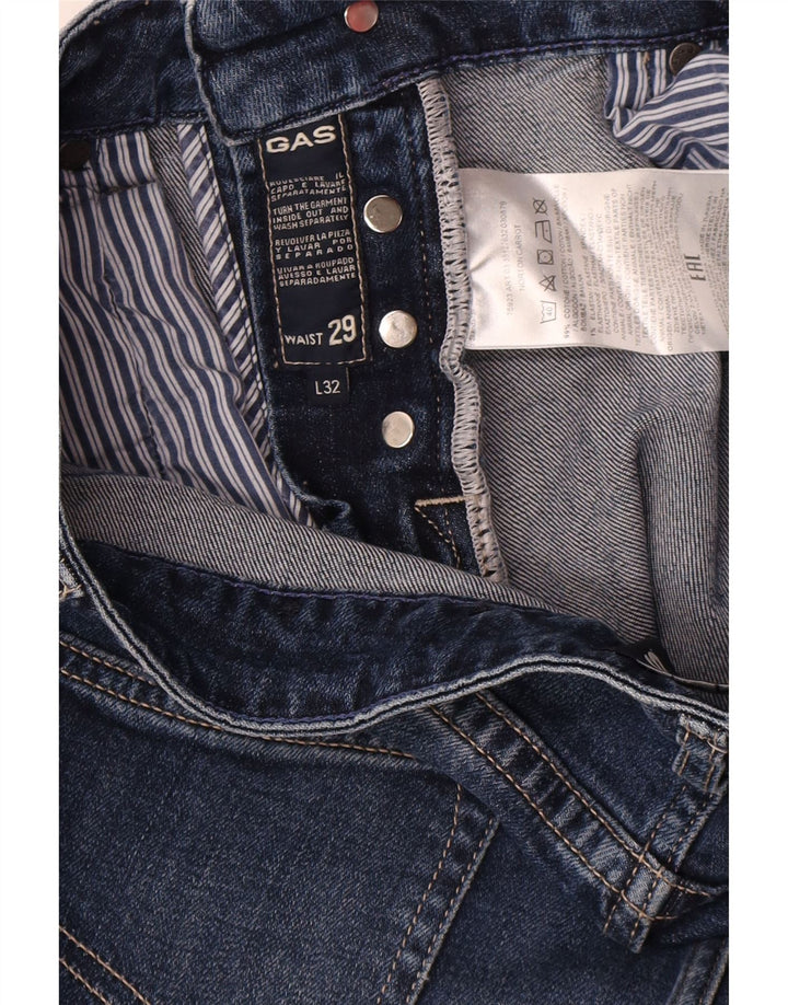 Gas Jean Slim Femme W29 L32 Bleu Coton