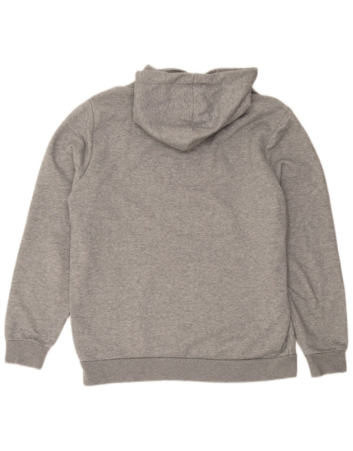 Puma Pull à capuche graphique pour homme, grand, gris moucheté