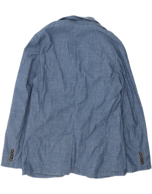 Gap Veste Blazer 2 Boutons Homme UK 40 Grand Bleu Coton