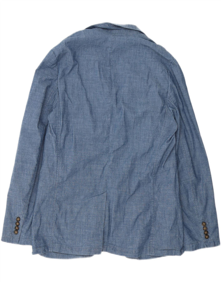 Gap Veste Blazer 2 Boutons Homme UK 40 Grand Bleu Coton